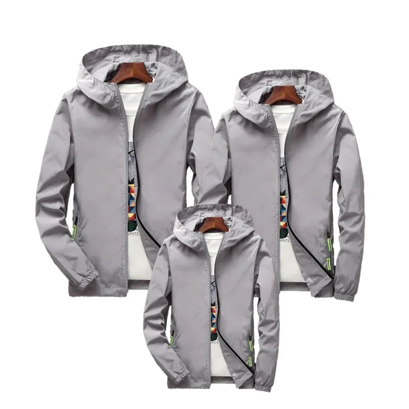 Childrens Kids Camping Hiking Jacket Reflective Windbreaker Spring Autumn Cycling Trekking Coat Custom Logo