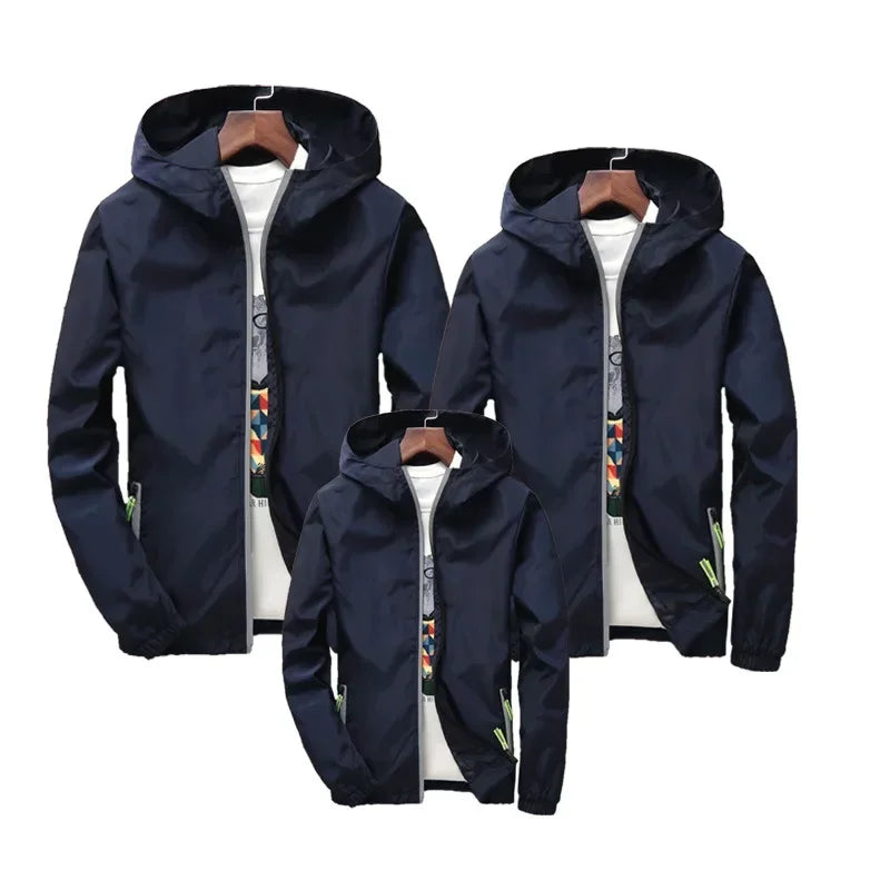 Childrens Kids Camping Hiking Jacket Reflective Windbreaker Spring Autumn Cycling Trekking Coat Custom Logo