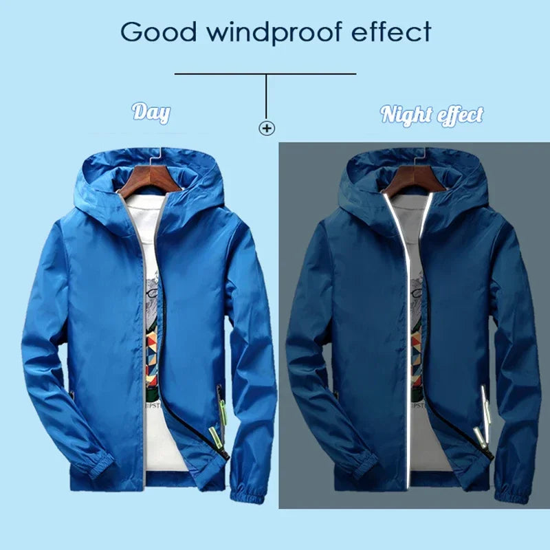 Childrens Kids Camping Hiking Jacket Reflective Windbreaker Spring Autumn Cycling Trekking Coat Custom Logo