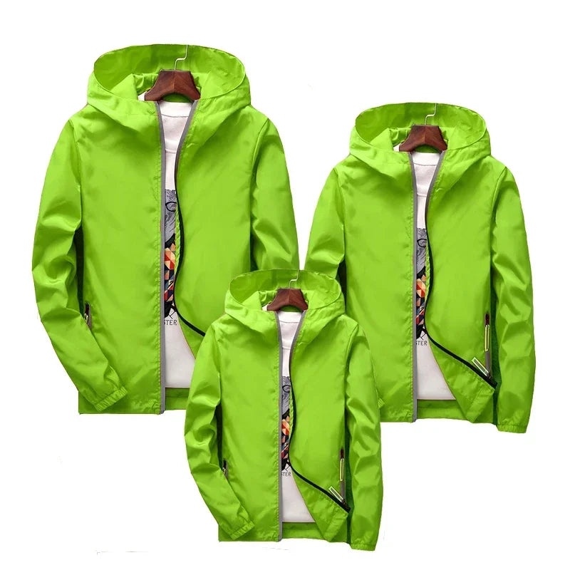 Childrens Kids Camping Hiking Jacket Reflective Windbreaker Spring Autumn Cycling Trekking Coat Custom Logo