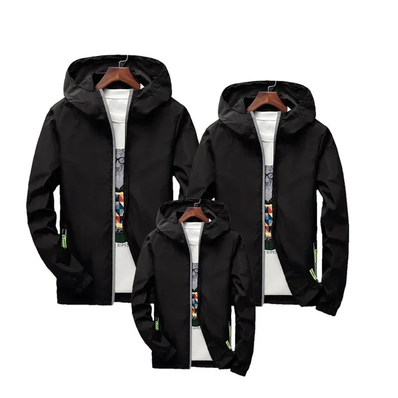 Childrens Kids Camping Hiking Jacket Reflective Windbreaker Spring Autumn Cycling Trekking Coat Custom Logo